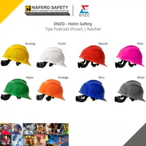 Miniatur galeri HELM SAFETY PROYEK FASTRACK PUTIH KUNING MERAH HIJAU BIRU ORANGE ENZO