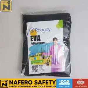 Miniatur galeri RHODEY Jas Hujan Premium Portable Poncho Anti Rembes Dewasa EVA Waterproof Raincoat